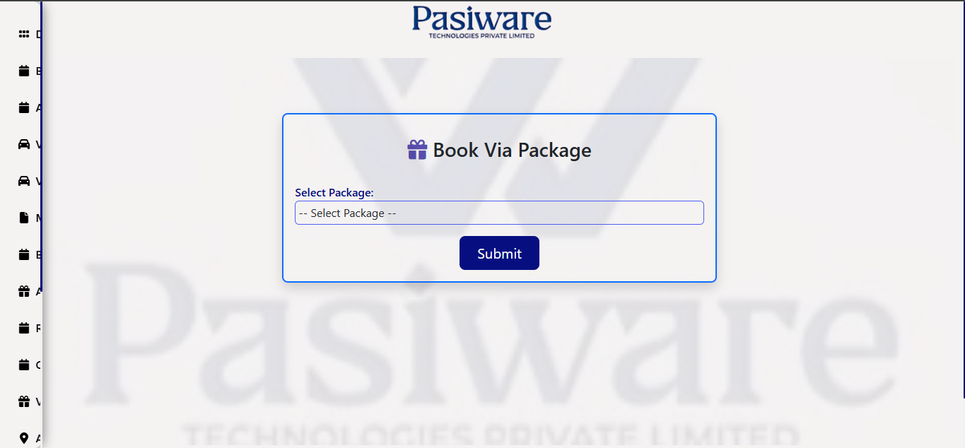 Booking Via Package
