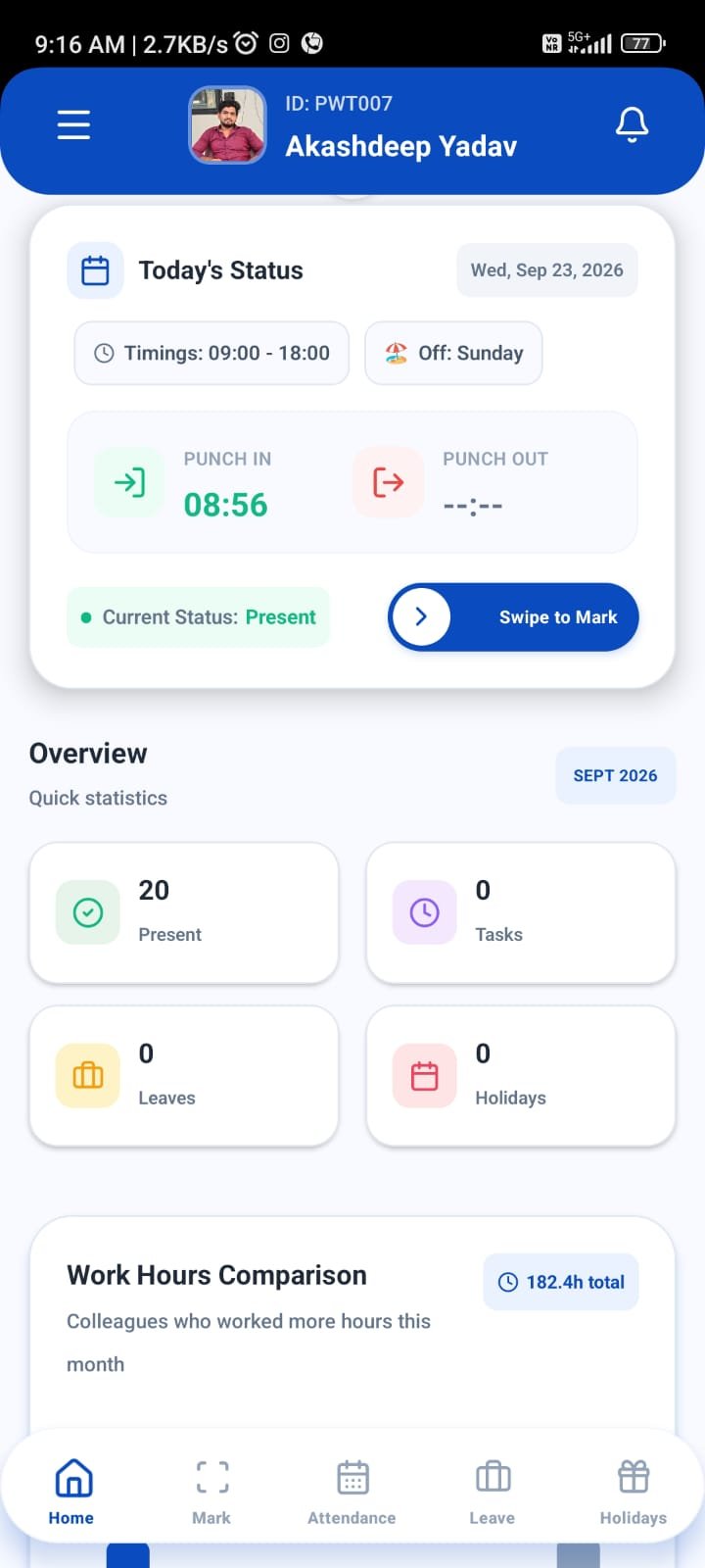PWT Workpulse Dashboard